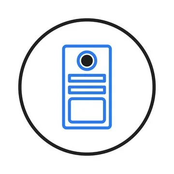 Iconic depiction of a central processing unit circuit encased in a geometri.. Stock Illustration