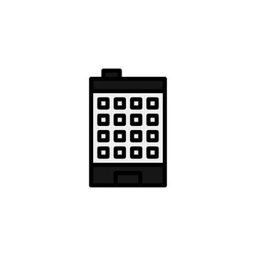 Iconic digital depiction of a modern skyscraper emphasizing urban architect.. Ilustración de archivo
