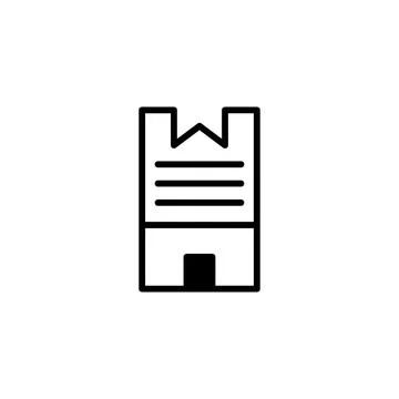 Iconic document file bag symbol design representing organized data and info.. Illustrazione stock