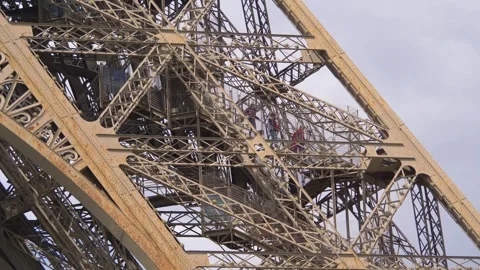The Iconic Eiffel Tower in Paris, France in 4k slow motion 60fps Stock Footage 288342146