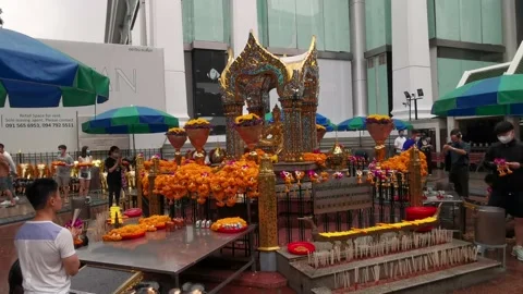 Iconic Erawan Shrine Timelapse Stock Footage 229248448