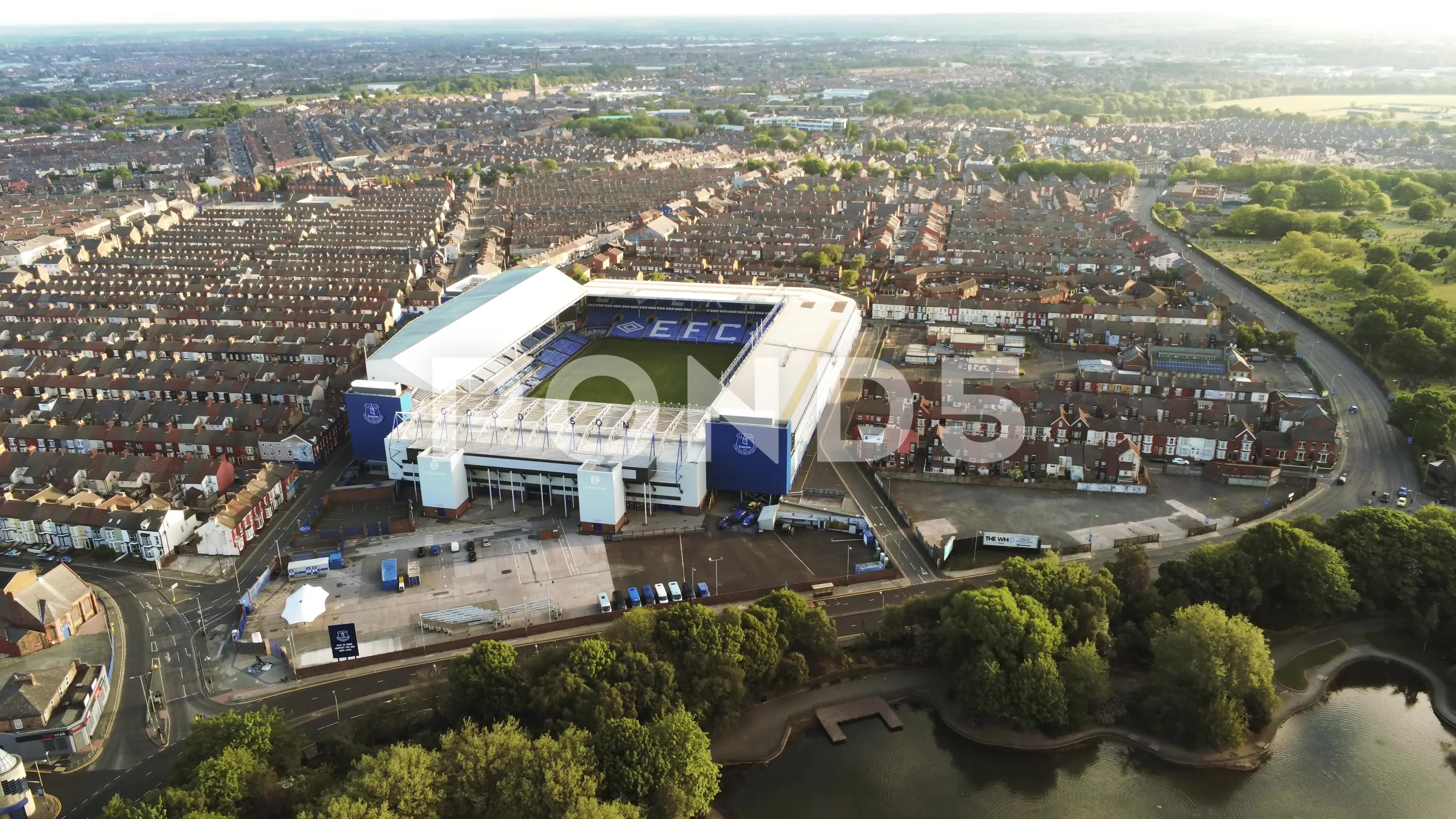 Iconic Everton Goodison Park football Stock Video Pond5