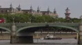Iconic Famous Westminster Bridge Thames River London England Bright Sunny Day UK HD Footage
