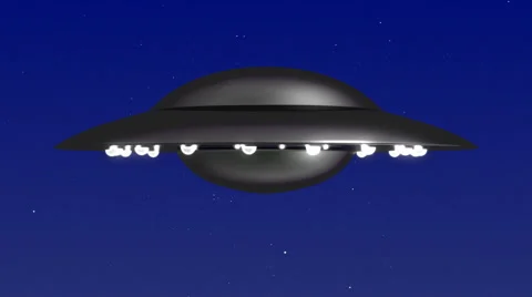 An iconic flying saucer spinning endlessly. Stock Footage 47896455