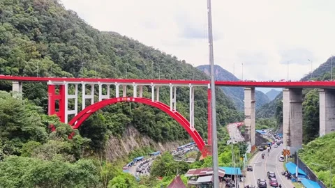 Iconic flyover at Kelok 9 or Nine sharp turns Stock Footage 313272767