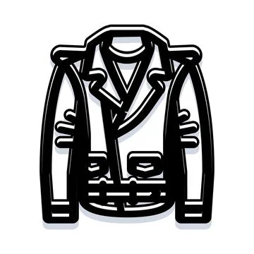 Iconic leather jacket representing rebellion and style Stock Illustration