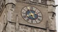 Iconic Marienplatz Munich German Gothic New Town Hall Clock Tower CloseUp Detail HD Footage