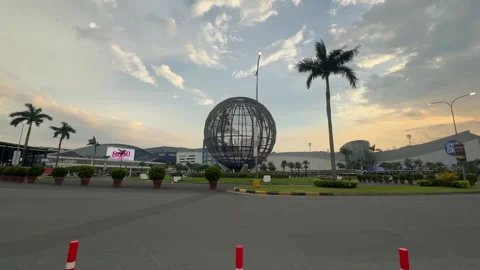 Iconic MOA Globe at Mall of Asia Complex, Pasay 4K 60fps Stock Footage 338350318