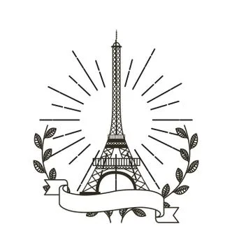 Iconic monuments of the world Stock Illustration