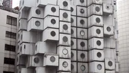 The Iconic Nakagin Capsule Tower In Shimbashi, Tokyo. Stock Footage