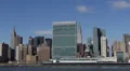 Iconic New York City Manhattan Skyline Upper Scene Horizon View Tall Structures HD Footage