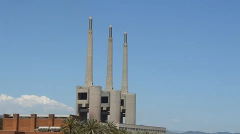 Iconic Power Plant Stock Footage 51916622