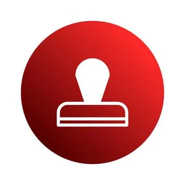 Iconic red stamp vector design symbolizes authenticity and approval for doc.. Stock Illustration