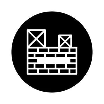 Iconic representation of brick wall construction showcasing architecture an.. Illustrazione stock