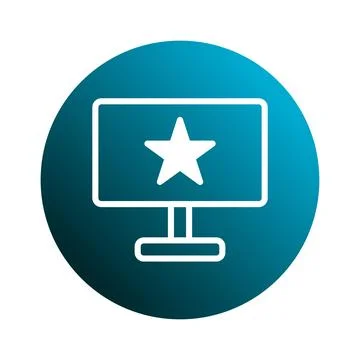Iconic representation of favorite content displayed on screen and interface.. Stock Illustration