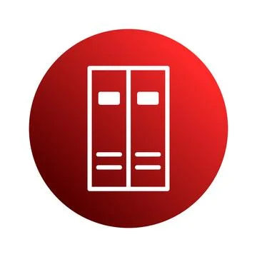 Iconic representation of filing cabinets in an office setting for document .. Illustrazione stock