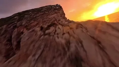 This iconic rock formation at sunset Video stock 329304199