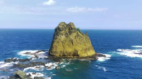 Iconic rock in Papuma Beach, Jember, East Java, Indonesia Stock Footage 217879780