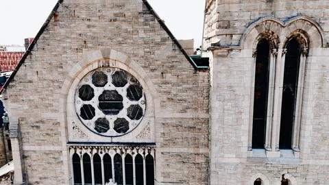 Iconic Structure Effuses - Cathedral of the Immaculate Conception - Syracuse, NY 库存照片