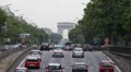 Iconic Symbol Arc de Triomphe l'Etoile Triumphal Arch Paris France Car Traffic HD Footage