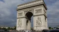 Iconic Symbol Arc de Triomphe l'Etoile Triumphal Arch Paris France Car Traffic HD Footage
