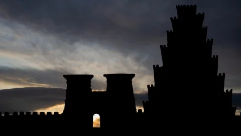 Iconic Tower of Babel at Sunrise, the Legendary Building in Babylon Stock Footage 118524825