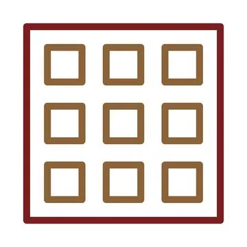 Iconic waffle grid pattern breakfast delight Stock Illustration