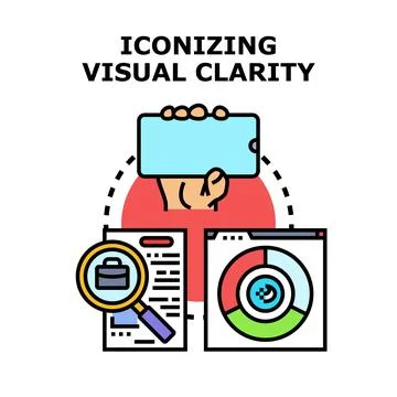 Iconizing visual clarity in business data analysis Stock Illustration