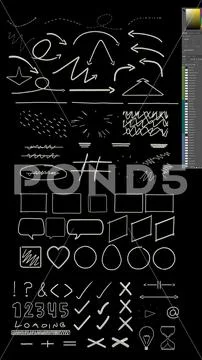 Icons 3D Illustration Set PSD-Vorlage