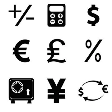 Icons 5 Illustrazione stock