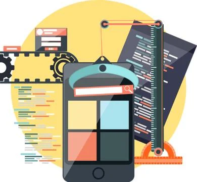 Icons for adaptive development Stock Illustration