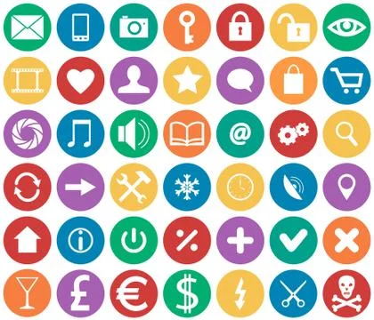 Icons for apps Stock Illustration
