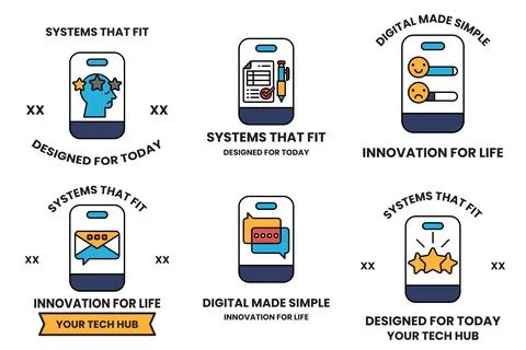 The icons are designed to be simple and easy to understand Stock-Illustration