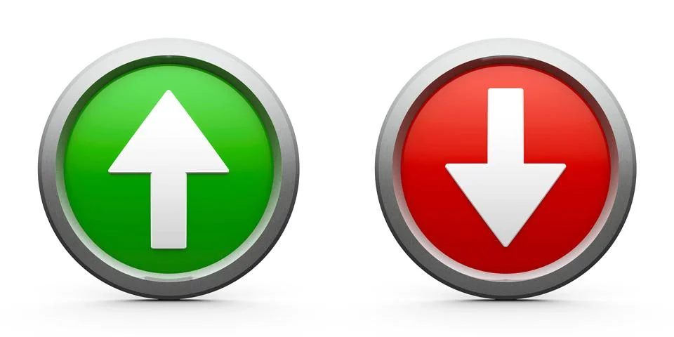 Icons arrows up &amp; down Stock Illustration