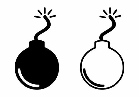 Icons of bombs Stock Illustration