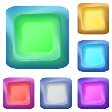 Icons buttons, set Stock Illustration