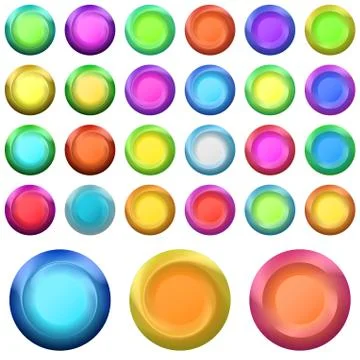 Icons buttons, set Stock Illustration