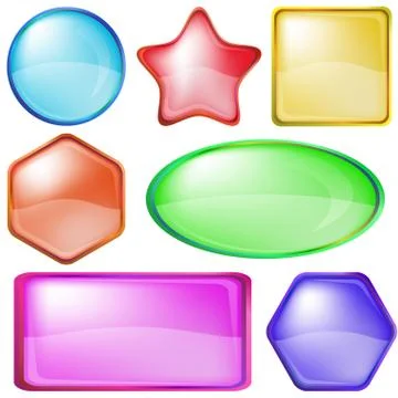 Icons buttons, set Stock Illustration