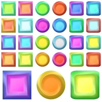 Icons buttons, set Stock Illustration