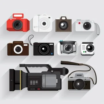 Icons Cameras Stock Illustration