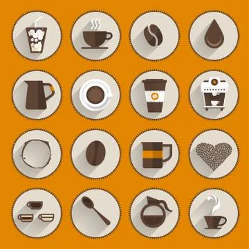 Icons Coffee Stock Illustration