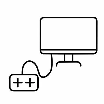 Icons of computers and game consoles Stock Illustration
