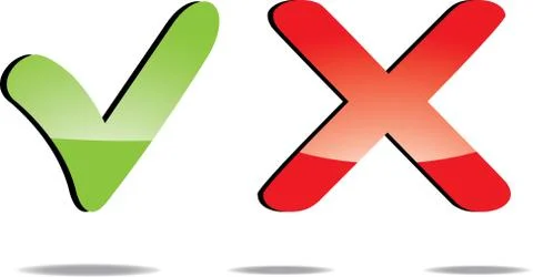 Icons confirmation and reject Stock Illustration