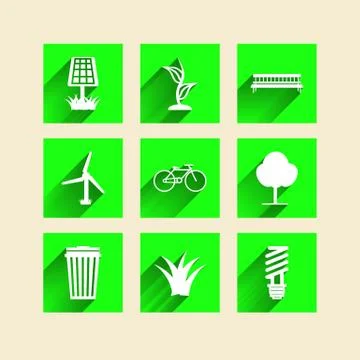 Icons for ecology Stock Illustration