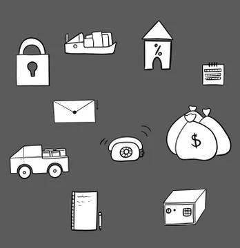 Icons economic Stock Illustration