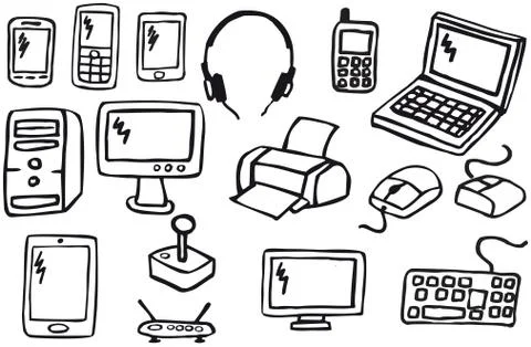Icons - electronics Stock Illustration