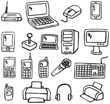 Icons - electronics  Stock Illustration