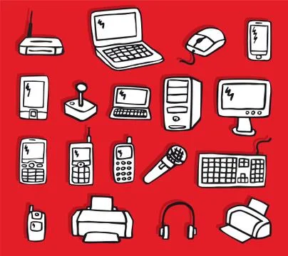 Icons - electronics Stock Illustration