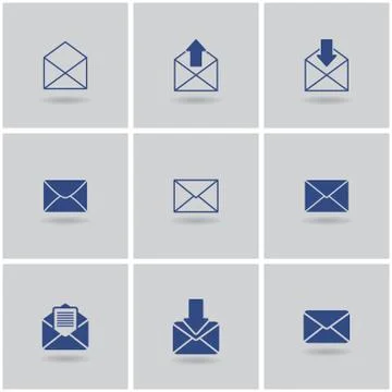Icons envelope Stock Illustration