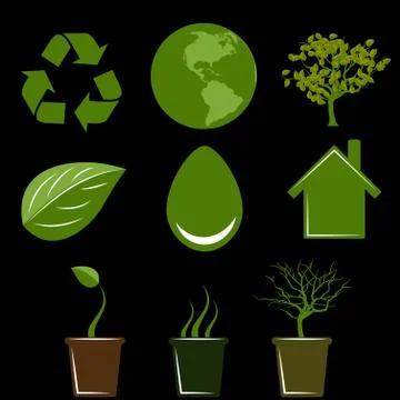 Icons for the environment Stock Illustration